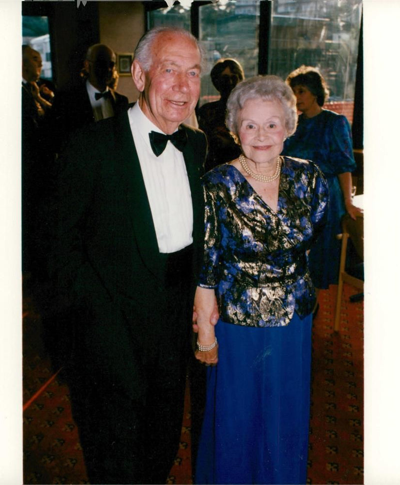 Tennis Commentator Dan Maskell with his wife Kay Maskell - Vintage Photograph