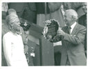 Dan Maskell receives an award from the Duchess of Kent - Vintage Photograph