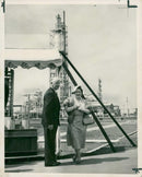 Queen Elizabeth The Queen Mother with Mr B.R. Fraser. - Vintage Photograph