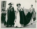 Queen Elizabeth The Queen Mother with the Hon Simon Scott and the Duke of Gloucester. - Vintage Photograph