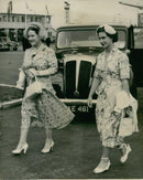 Queen Elizabeth The Queen Mother with Princess Margaret. - Vintage Photograph
