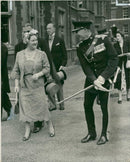 Queen Elizabeth The Queen Mother with C.A Josh. - Vintage Photograph
