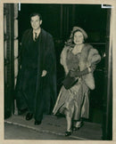 Queen Elizabeth The Queen Mother with Mr. Hugh Farmer. - Vintage Photograph