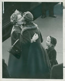 Queen Elizabeth The Queen Mother with the Queen (above left) and Princess Anne. - Vintage Photograph