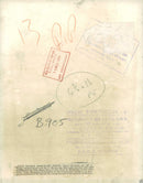 Queen Elizabeth The Queen Mother shaking hands with Mr. L. Harvey and Capt.Thompson (right). - Vintage Photograph