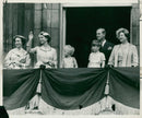 Queen Elizabeth The Queen Mother with the people from her home. - Vintage Photograph
