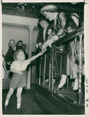 Queen Elizabeth The Queen Mother with Dominic McGowan. - Vintage Photograph