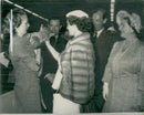 Queen Elizabeth The Queen Mother watching Princess Margaret. - Vintage Photograph