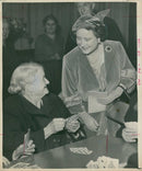 Queen Elizabeth The Queen Mother with Mrs Elizabeth Segoe. - Vintage Photograph