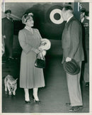 Queen Elizabeth The Queen Mother greeted by sir john D albiac - Vintage Photograph