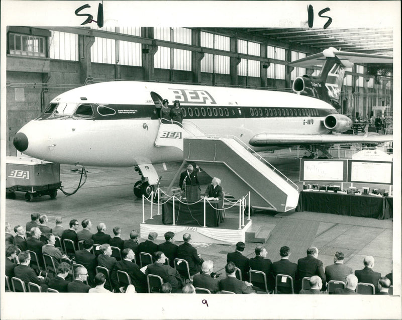 British European Airways: Sir Gerald Templer and Sir Anthony Milward. - Vintage Photograph