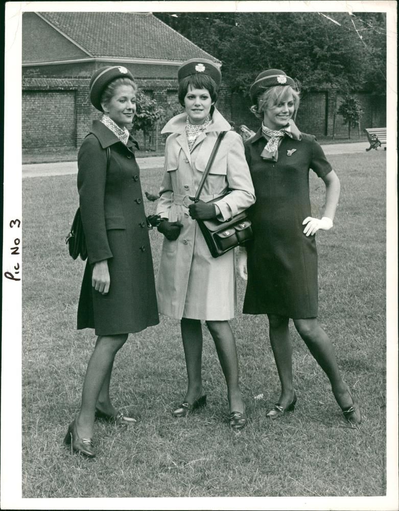 British European Airways: Patricia Chapman, Charmian Lindsay and Geraldine Davies. - Vintage Photograph