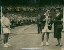 Jaroslav Drobny and Duchess of Kent. - Vintage Photograph