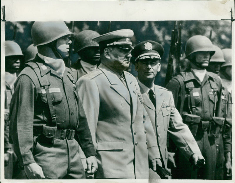 Gen. Jakubowski and Gen. P. Freeman - Vintage Photograph