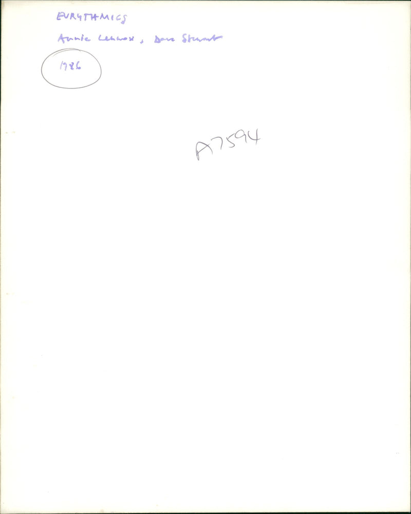 Eurythmics - Vintage Photograph