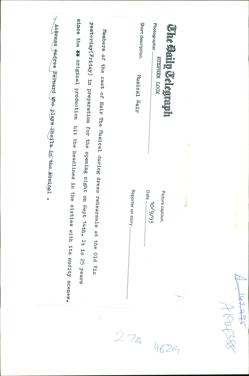 Musical Hair - Vintage Photograph