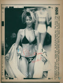 German model Claudia Schiffer - Vintage Photograph