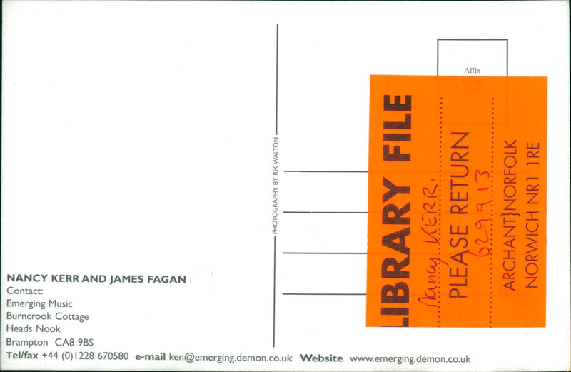 Nancy Kerr,an English folk musician and songwriter. - Vintage Photograph