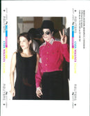 Michael Jackson with his wife Lisa MAria Presley-Jackson. - Vintage Photograph