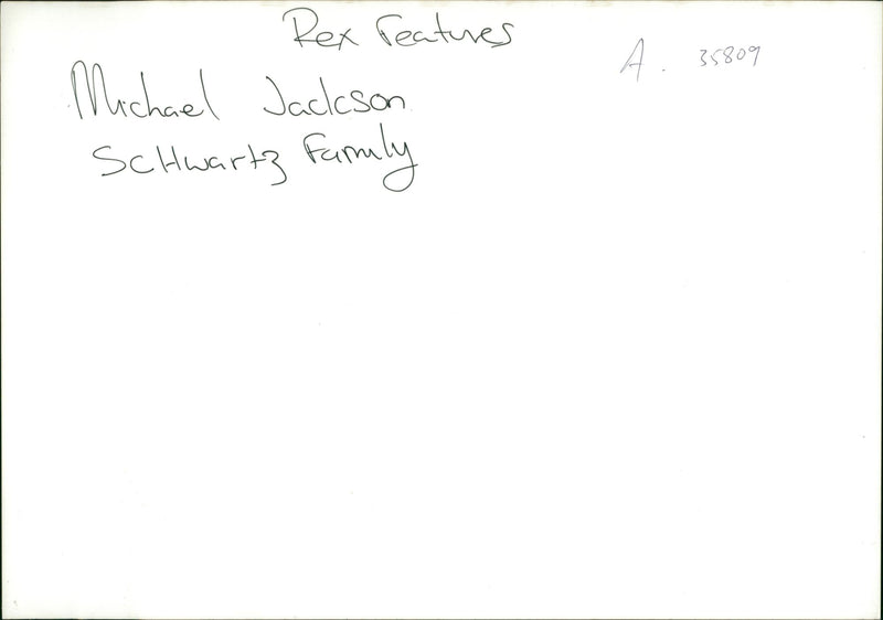 Michael Jackson and Scwarty Family. - Vintage Photograph