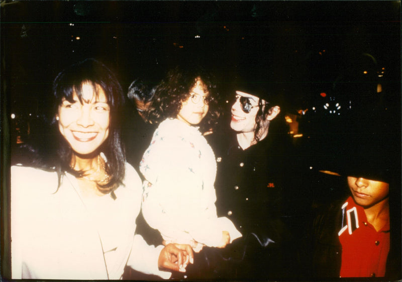 Michael Jackson and Scwarty Family. - Vintage Photograph