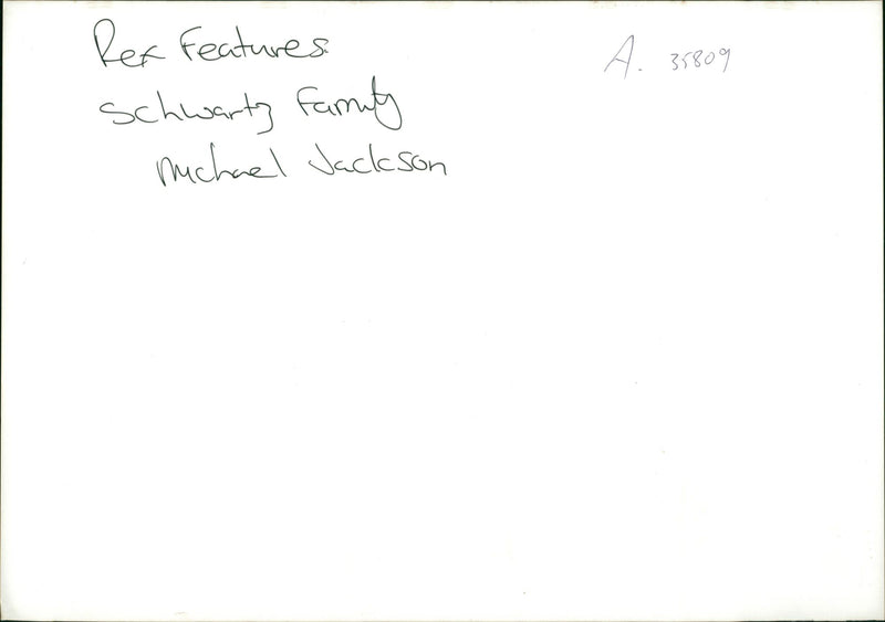 Michael Jackson and Scwarty Family. - Vintage Photograph