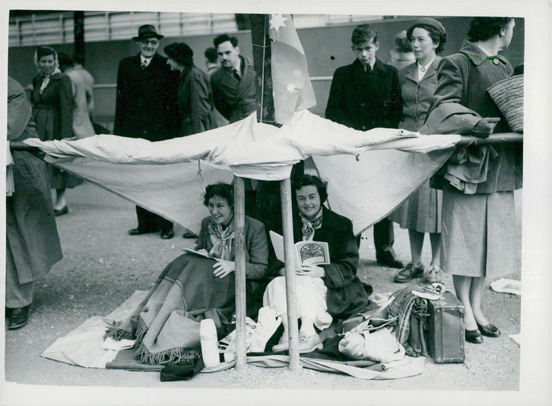 Preparing for Queen Elizabeth II's Crown Procession 1953. - Vintage Photograph