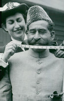 Queen Elizabeth II's Crown Procession 1953. The Mustache of the Crowns is checked. - Vintage Photograph