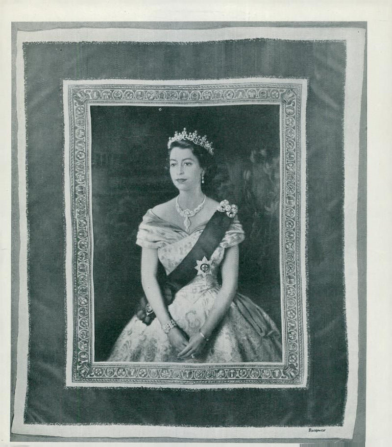 Queen Elizabeth II's Crown Procession 1953. One of the English Crown Souvenirs. - Vintage Photograph