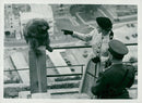 Queen Elizabeth sees a Berberapa while visiting Gibraltar - Vintage Photograph