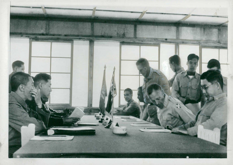 korean peacetalks headquarters. - Vintage Photograph