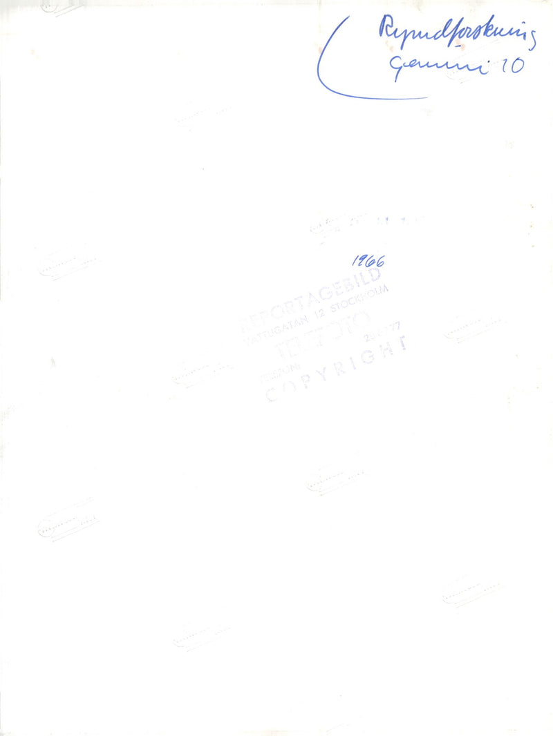 Gemini 10 lands using a parachute - Vintage Photograph