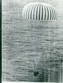 Gemini 10 lands using a parachute - Vintage Photograph