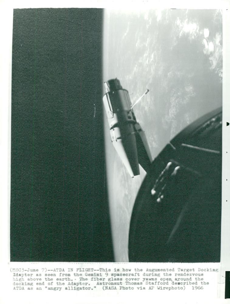 Picture of ATDA satellite "Krockodilen" taken from Gemini 9 - Vintage Photograph