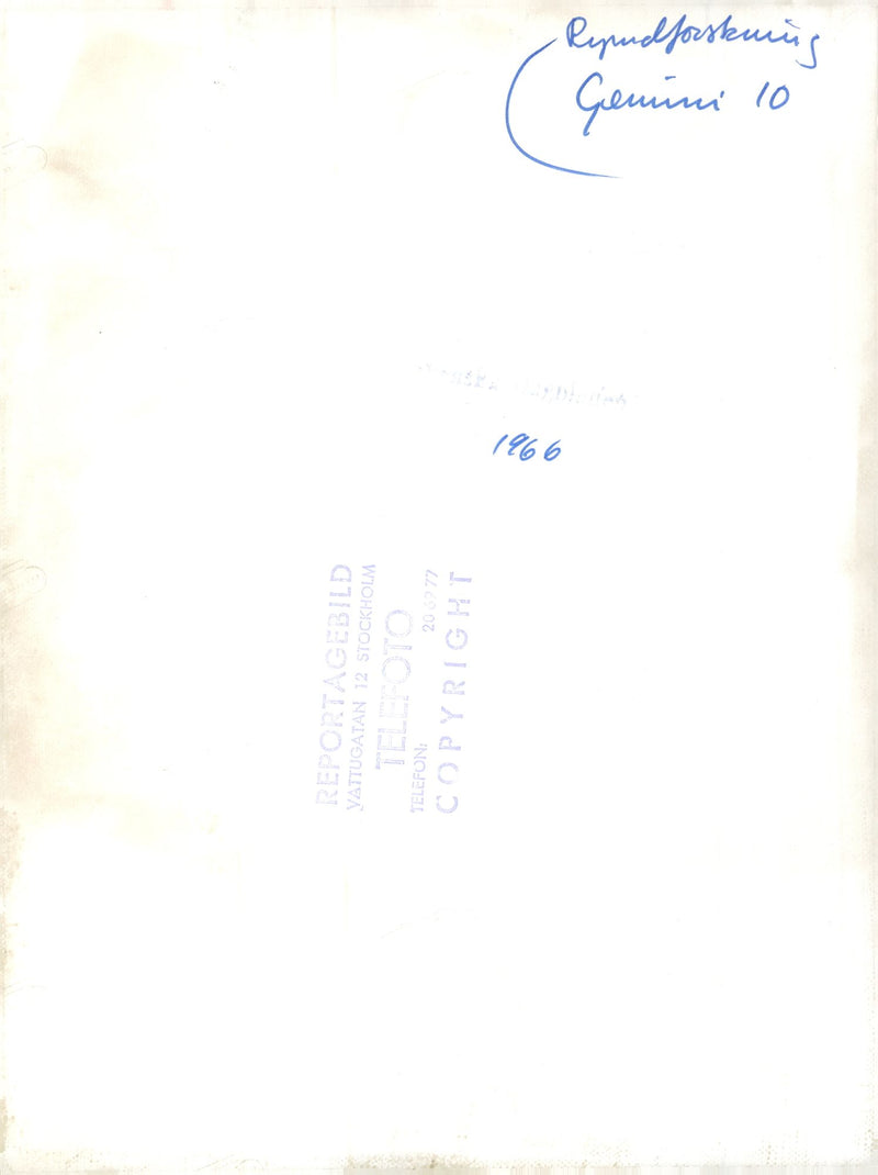 Photography by Agena taken by astronaut John W. Young from Gemini 10 - Vintage Photograph