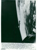 Image taken from within Geminikapseln shows Agenaraketen in a distance - Vintage Photograph