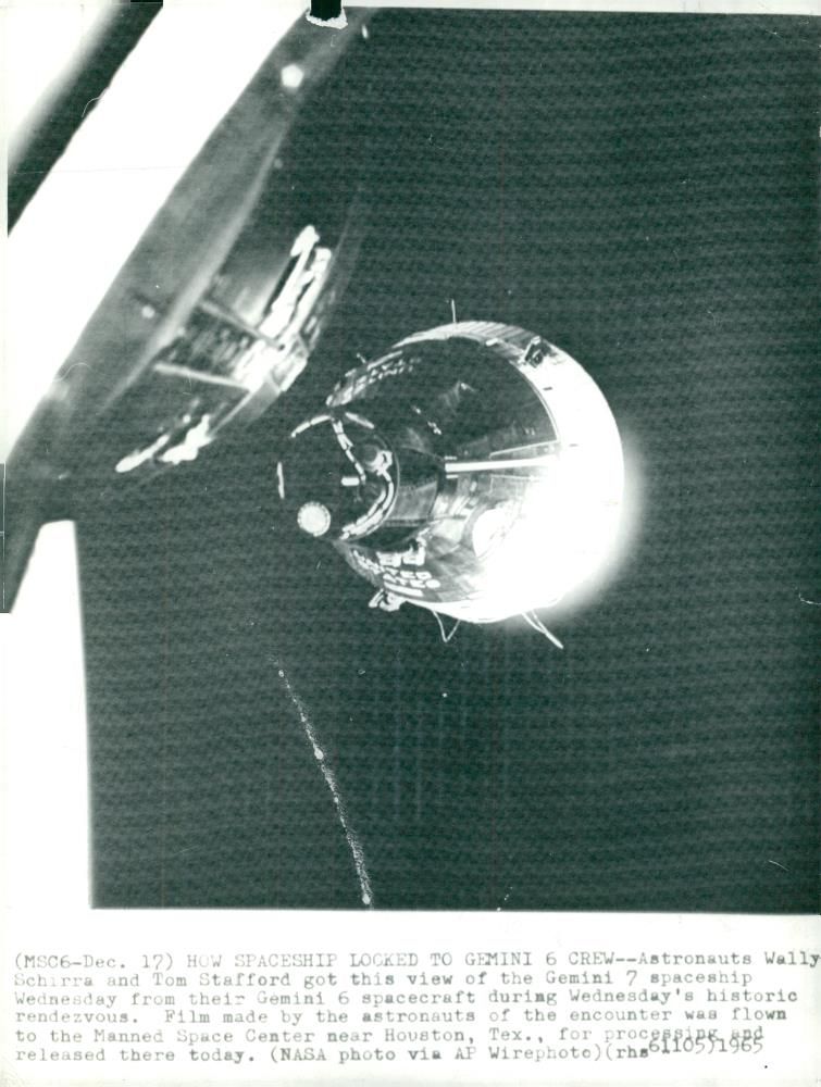 Photography taken by Gemini 7 up in space from Gemini 6 - Vintage Photograph