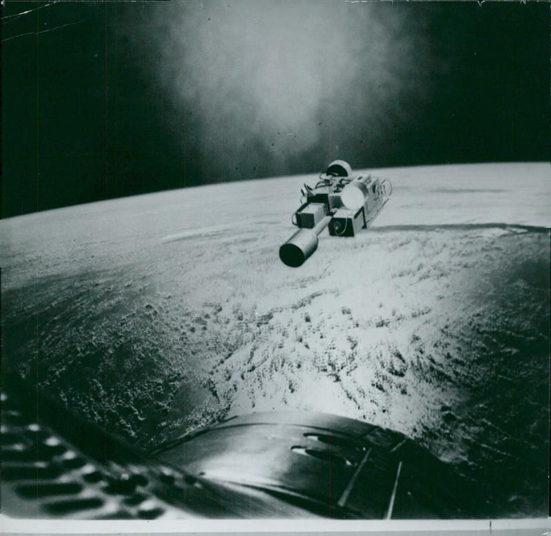 The satellite released from Gemini 5 - Vintage Photograph