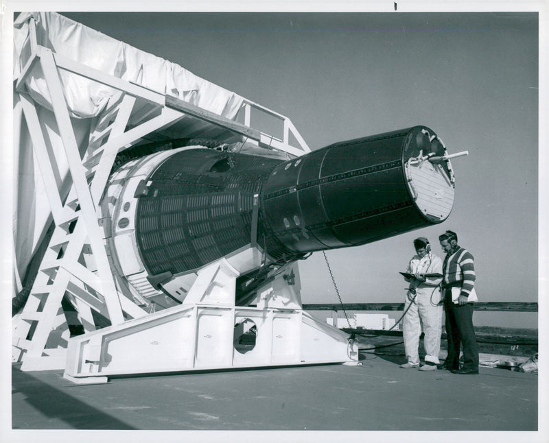 Gemini 3 space capsule - Vintage Photograph