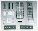 NASA flight kit - Medical kit and Desalter kit - Vintage Photograph