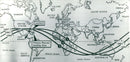 Map of the planned trip with Geminikapseln - Vintage Photograph