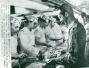 McDivitt and White in food queue aboard the USS Wasp - Vintage Photograph