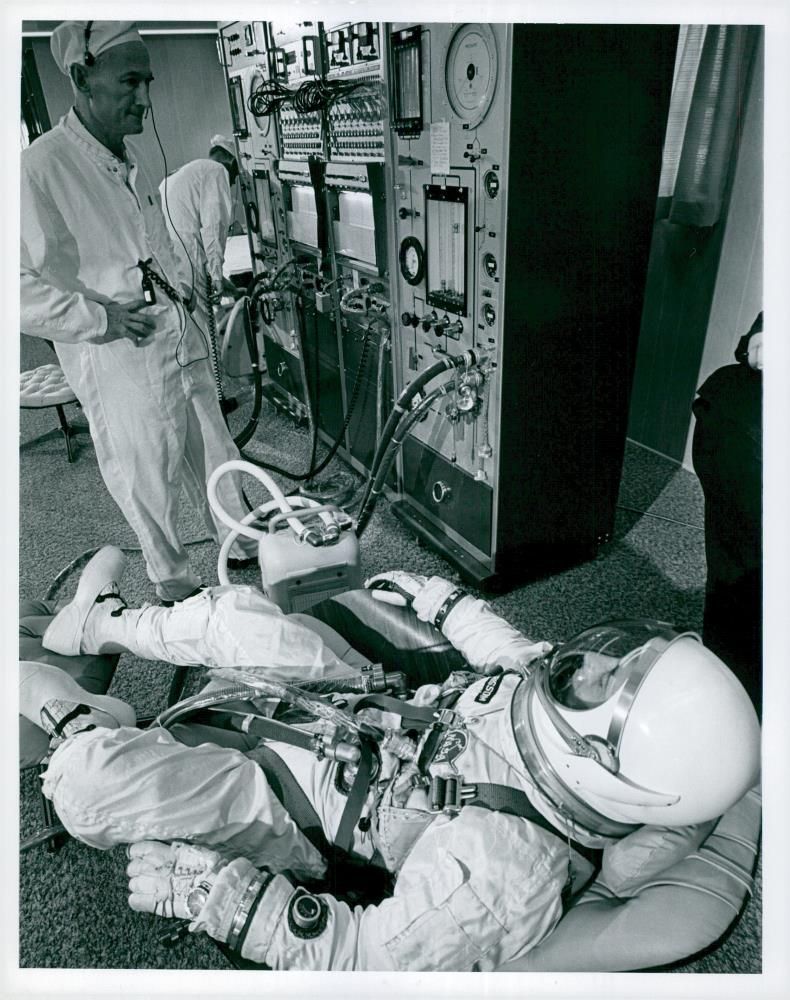 Astronaut Virgil I. (Gus) Grissom in Pad 19 - Vintage Photograph