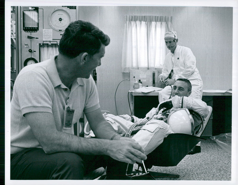 Astronauts Virgil I. (Gus) Grissom and Walter M. Schirra Jr. - Vintage Photograph