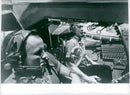 Astronauts Edward H. White and James A. McDivitt in a simulation test - Vintage Photograph