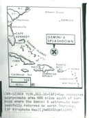 Map of the area in Bermuda where Gemini 6 astronauts landed - Vintage Photograph