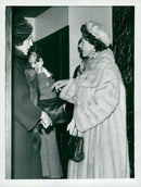 Queen Frederika of Greece (Frederika of Hannover) talks with the Duchess of Kent - Vintage Photograph
