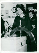 Queen Frederika of Greece (Frederika of Hanover) is trying to control the National Defender tanker - Vintage Photograph