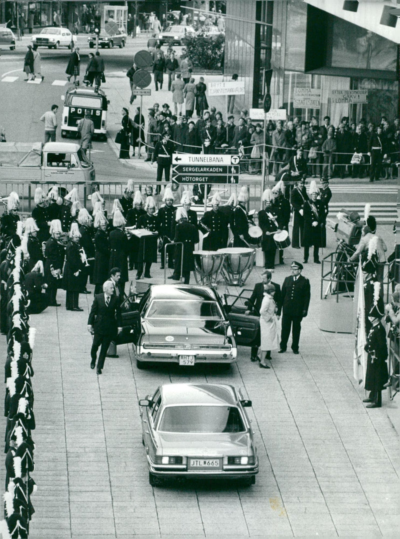 Politicians arrive at the opening of the Riksdag - Vintage Photograph