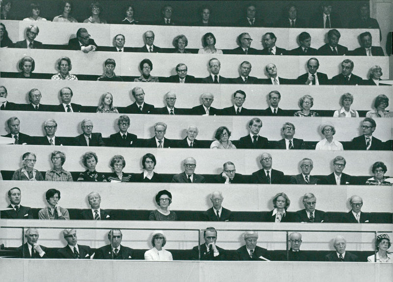 Politicians in the stands at the opening of the Riksdag - Vintage Photograph